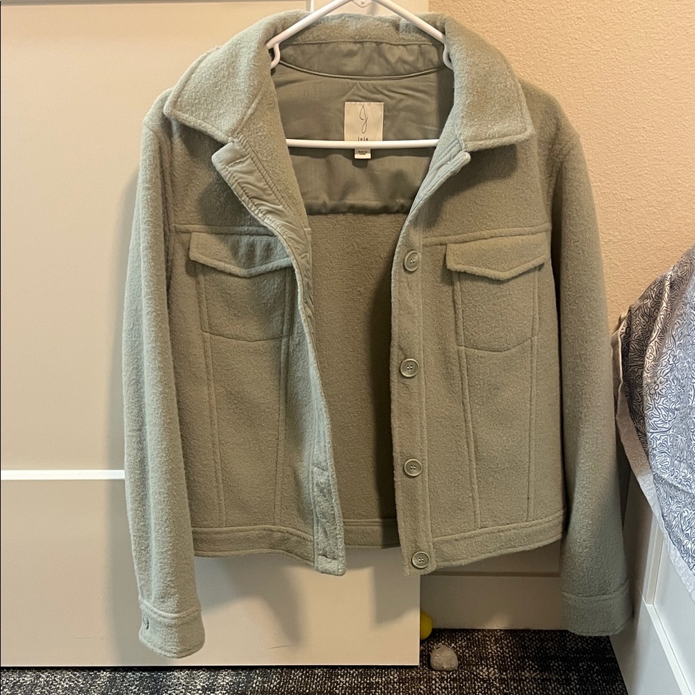 Joie Sage Green Shirt Jacket